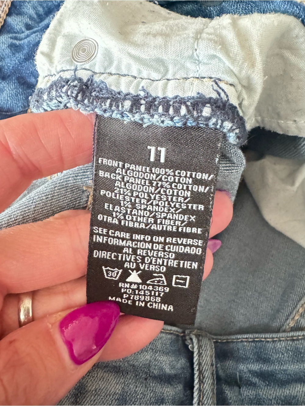 Fashion Nova Women Jeans Blue Cotton Blend High Rise Distressed Regular Denim 11 - Picture 6 of 10
